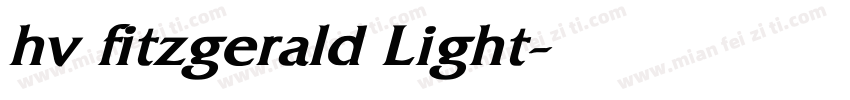 hv fitzgerald Light字体转换